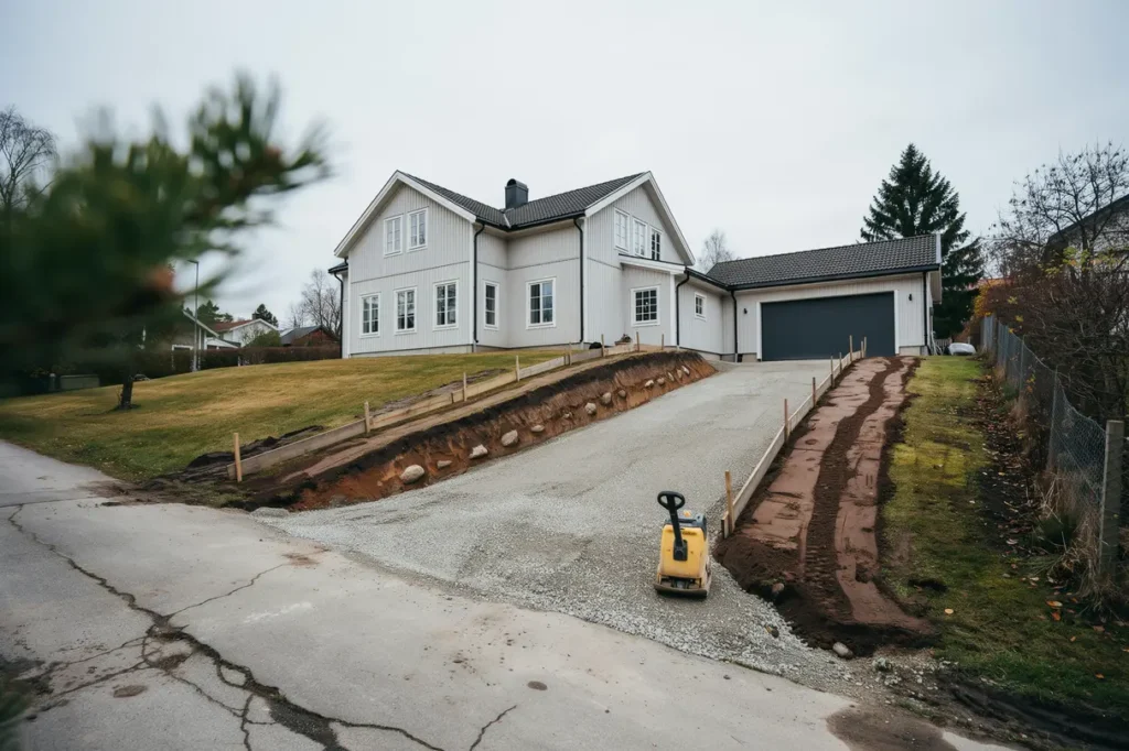 schakta f r garageuppfart p villatomten r tt djup b righet och vanliga misstag att undvika
