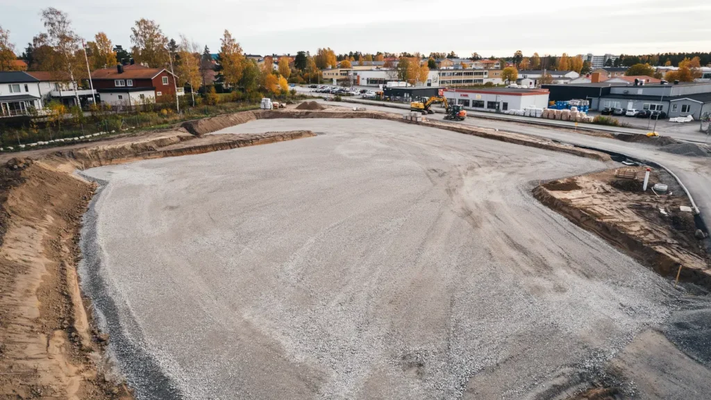 schaktning och utj mning f r ny parkeringsyta i b llsta