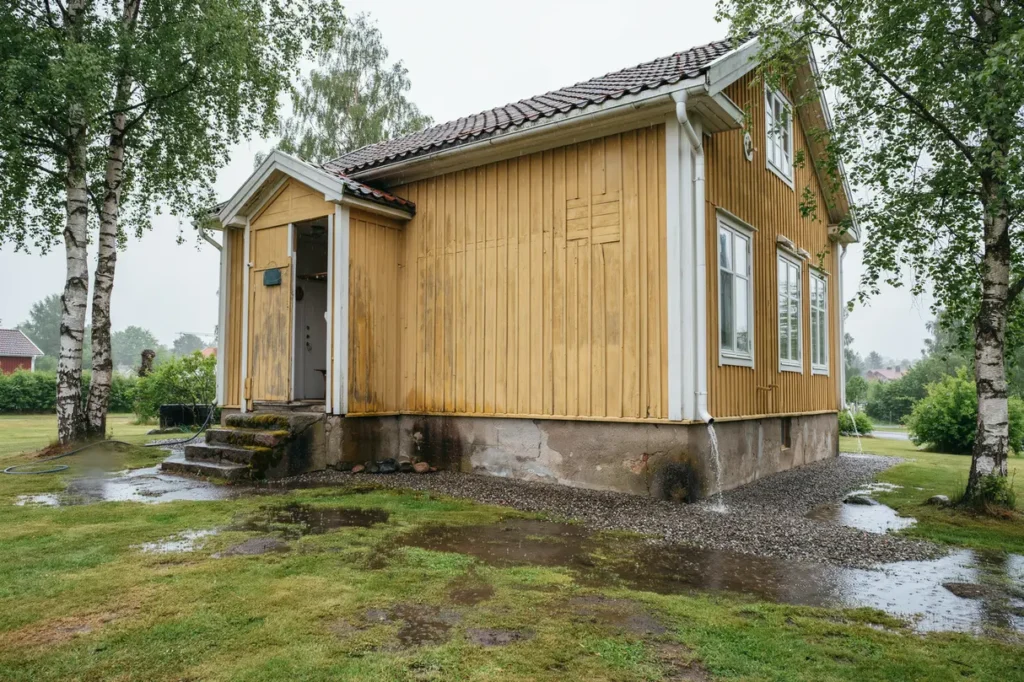 vatten i k llaren vid regn n r dr nering inte g r